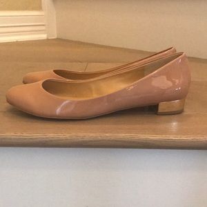 J. Crew Factory nude patent flats